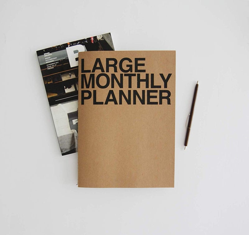 JSTORY Large Monthly Planner Lays Flat Undated Year Round Flexible Cover Goal/Time Organizer Thick Paper Eco Friendly Customizable Stitch Bound A4 16 Months 18 Sheets Pink - Image 3